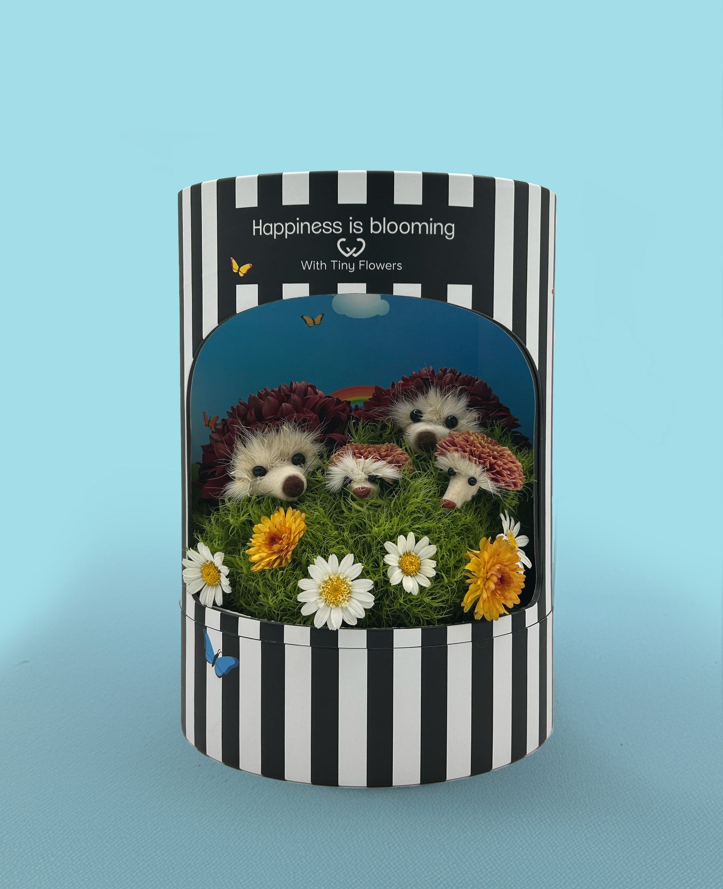 The Pricklepants Hedgehog Family - Made with Fresh Cut Flowers