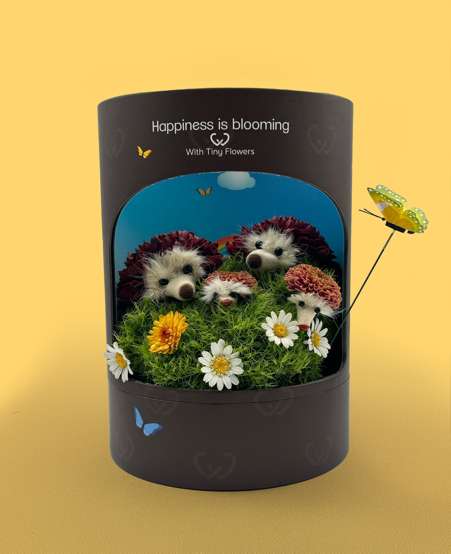 The Pricklepants Hedgehog Family - Made with Fresh Cut Flowers