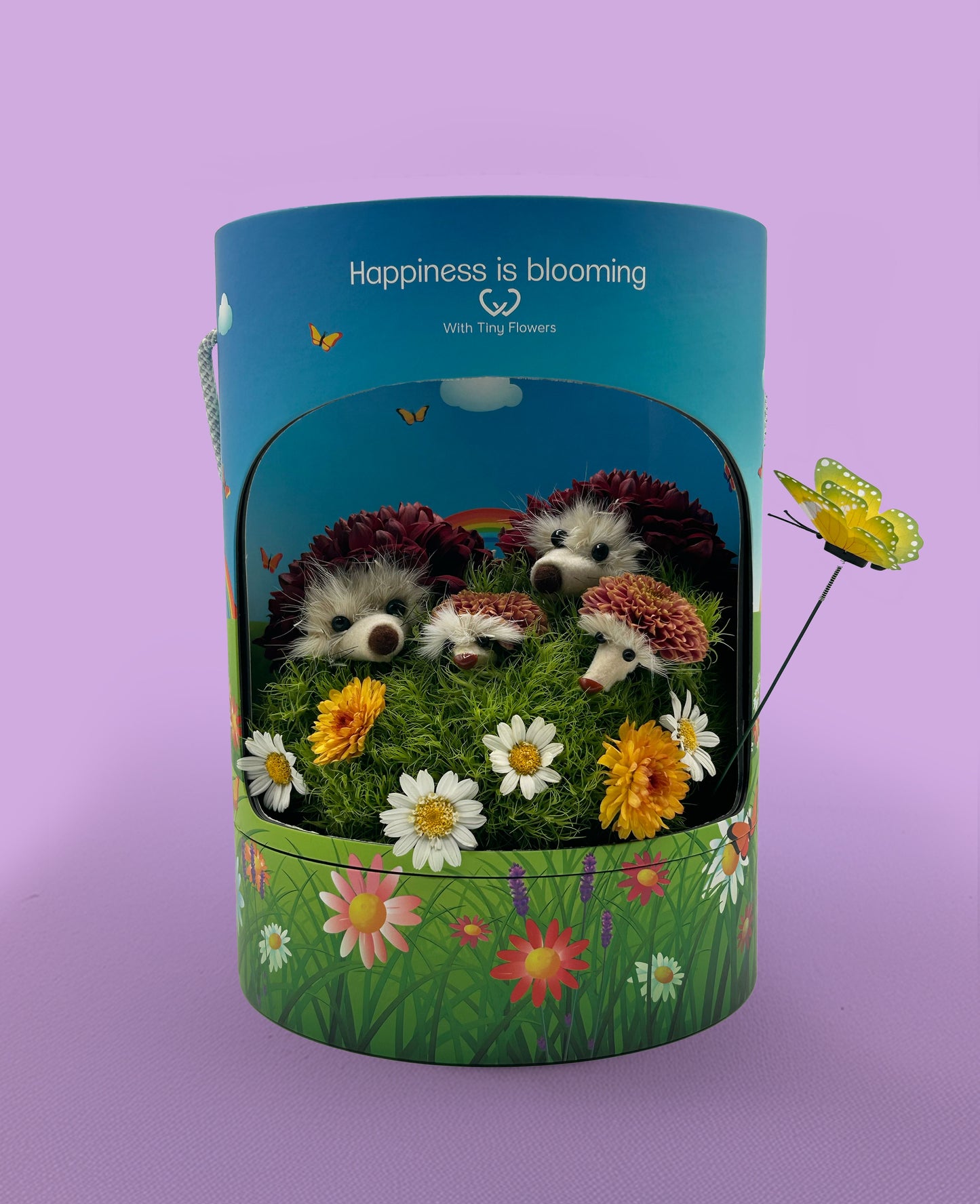 The Pricklepants Hedgehog Family - Made with Fresh Cut Flowers