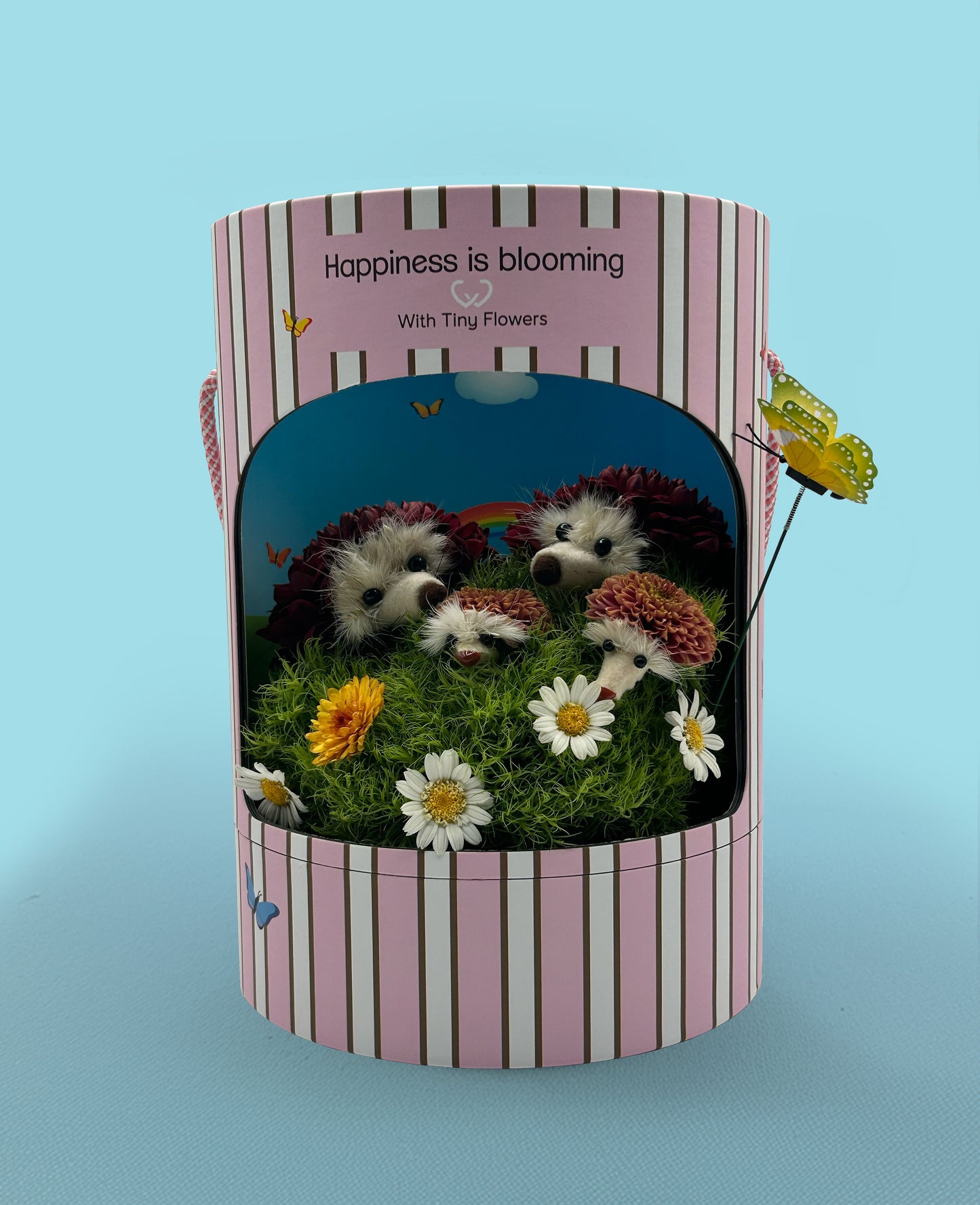 The Pricklepants Hedgehog Family - Made with Fresh Cut Flowers