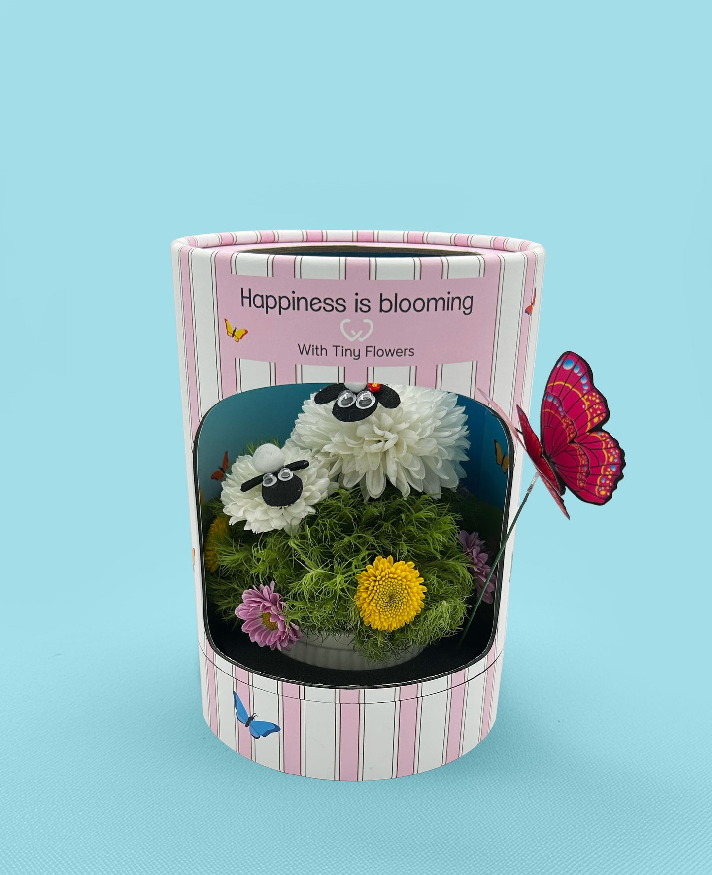 Woolly and sidekick Sheep - Made with Fresh Cut Flowers