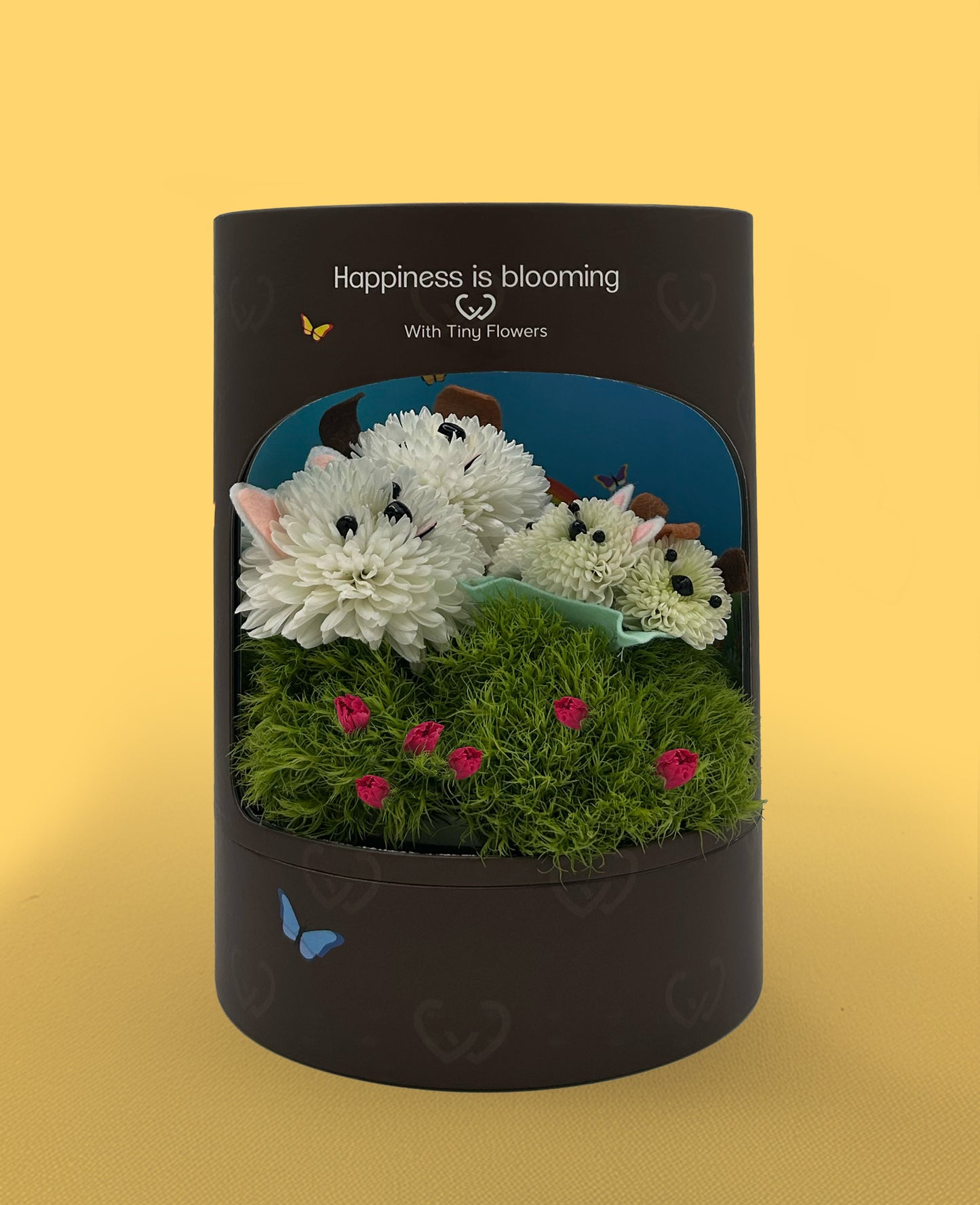 Dog Family - Made with Fresh Cut Flowers