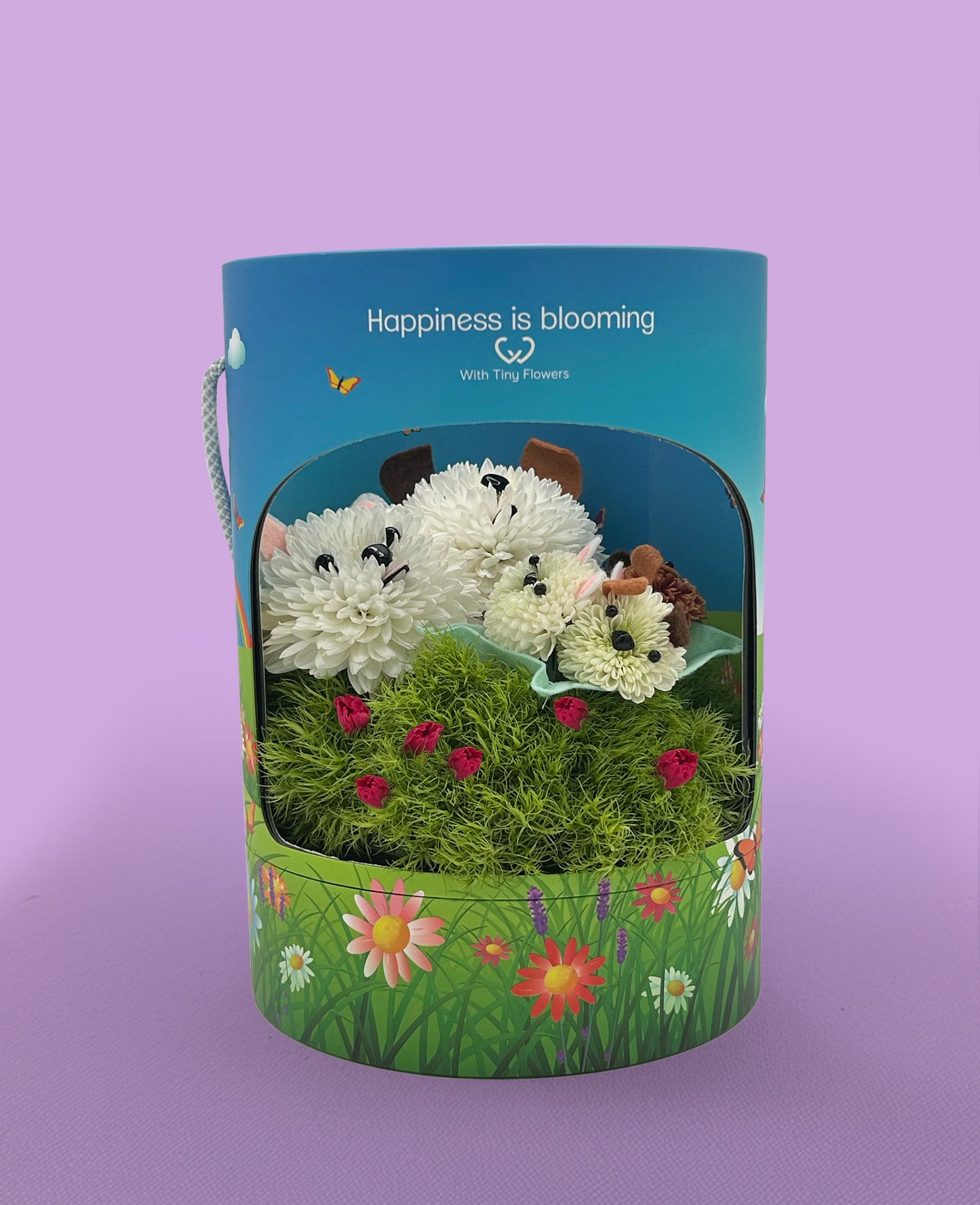 Dog Family - Made with Fresh Cut Flowers
