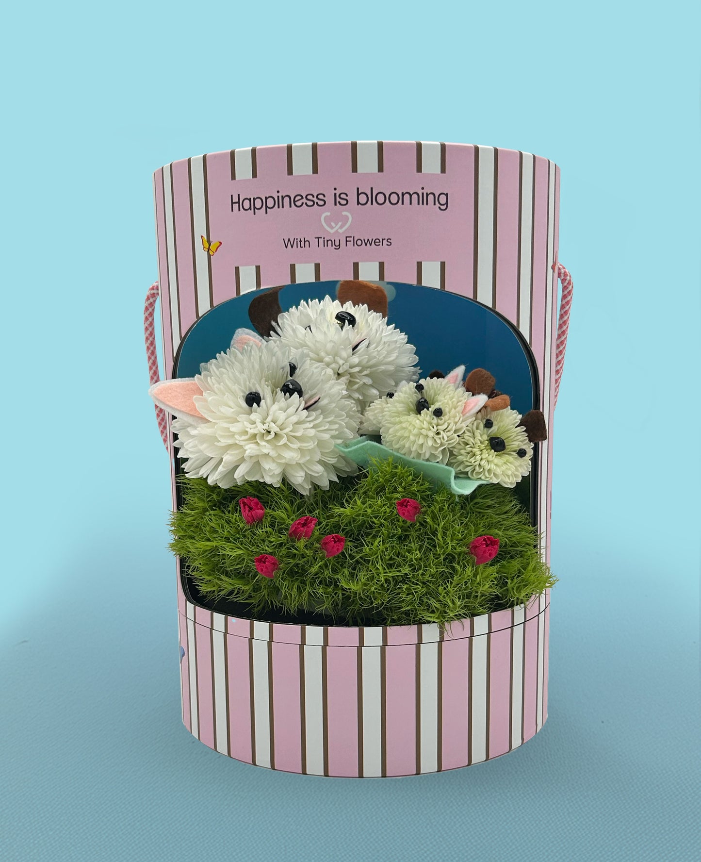 Dog Family - Made with Fresh Cut Flowers