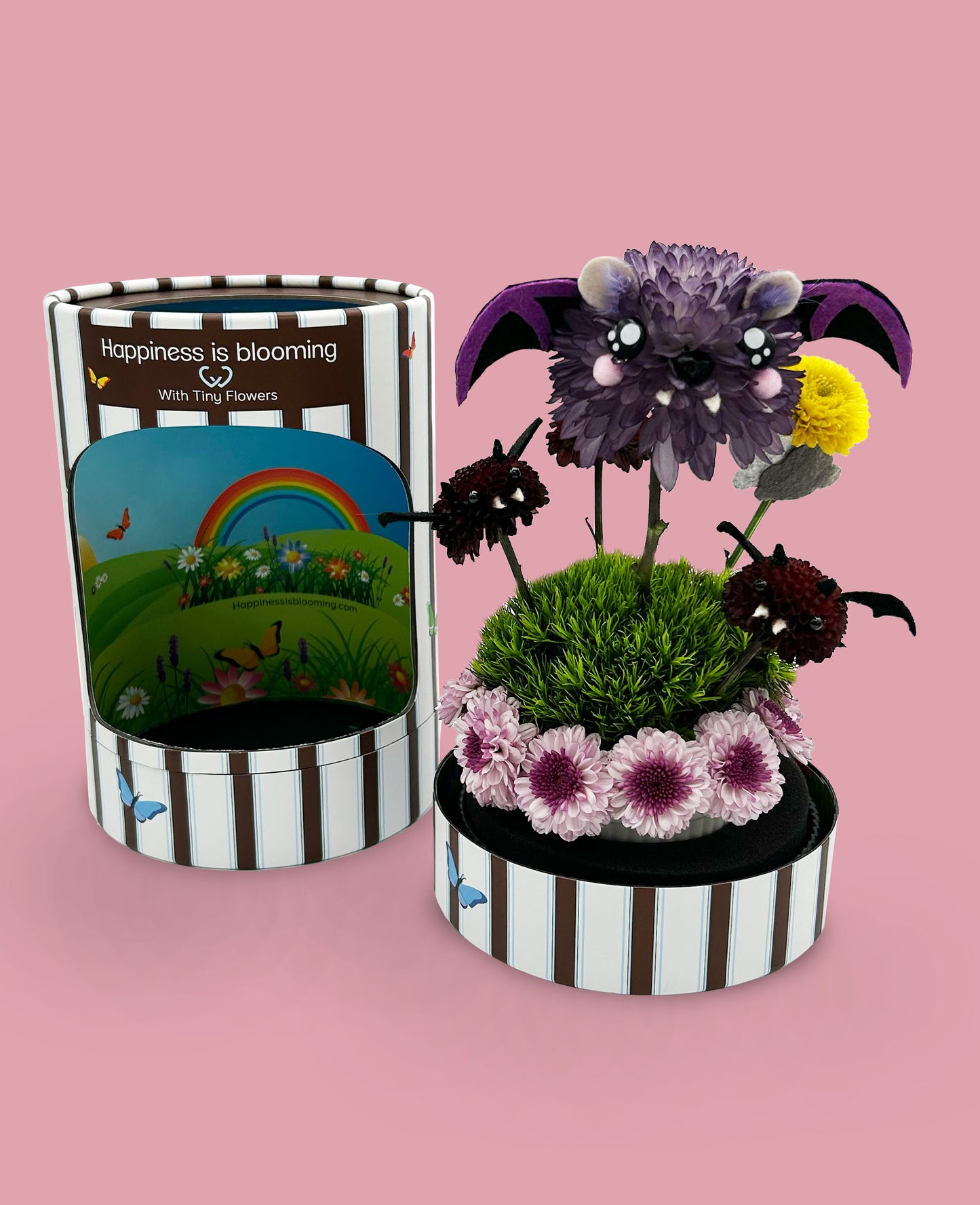 Midnight the Bat - Made with Fresh Cut Flowers
