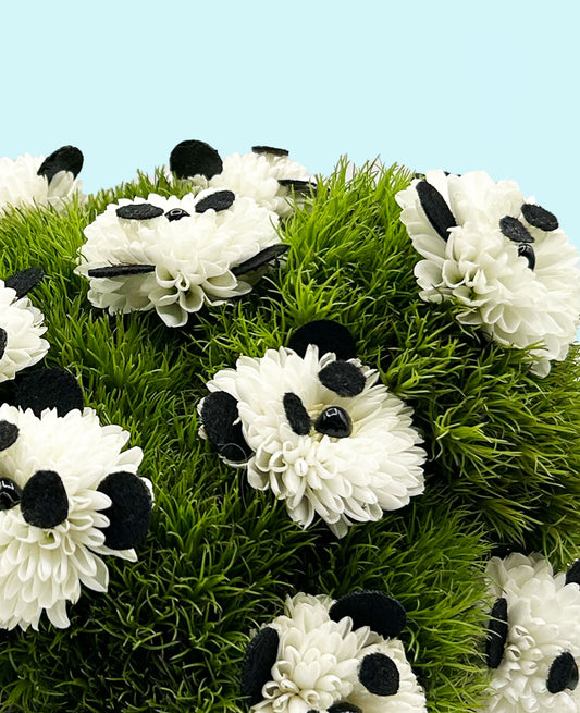 Panda Paradise – Made with Fresh Cut Flowers