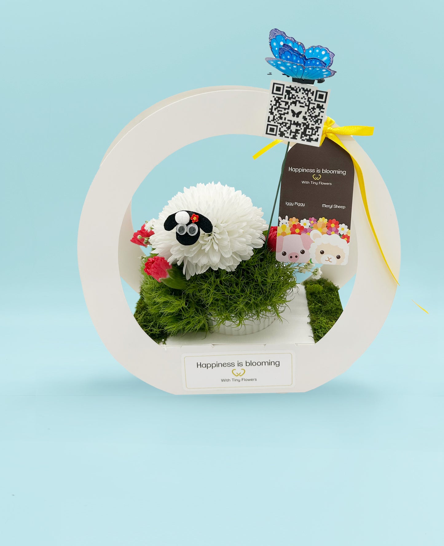 Meryl Sheep - Made with Fresh Cut Flowers