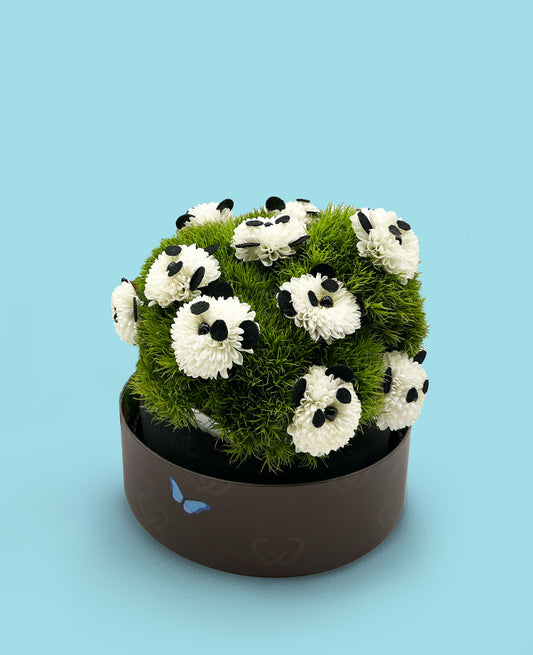 Panda Paradise – Made with Fresh Cut Flowers