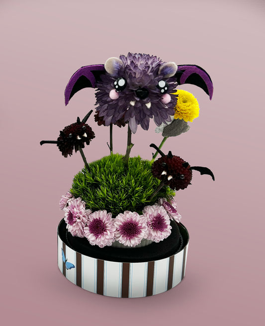 Midnight the Bat - Made with Fresh Cut Flowers