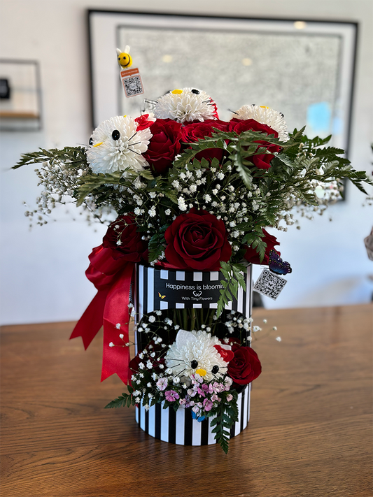 The Sweetheart Kitty Arrangement (currently delivering to San Diego County only, please ask for pricing if outside this area)