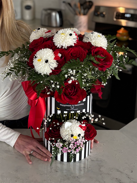 The Sweetheart Kitty Arrangement (currently delivering to San Diego County only, please ask for pricing if outside this area)